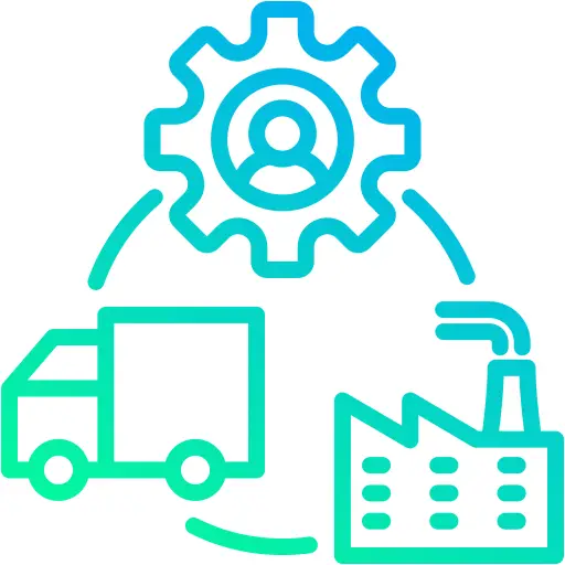 icone supply chain camion paramètres usine