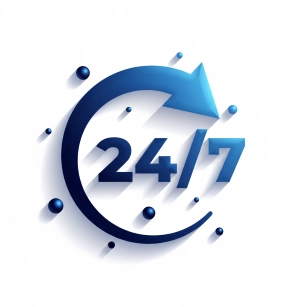 icone vingt quatre heures sur 7 jours symbolisant la disponilité