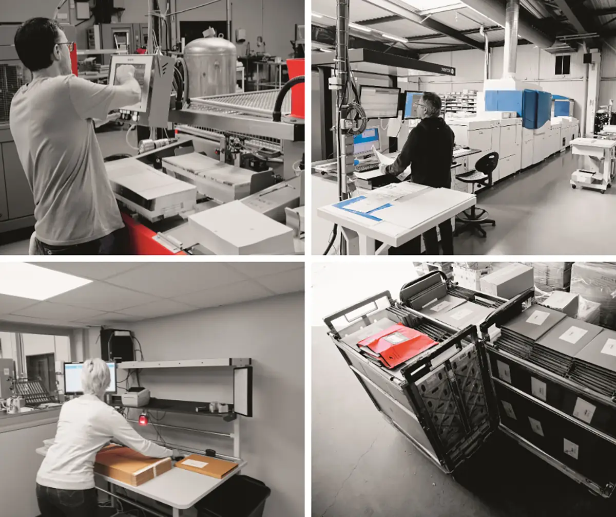 services d'impression en quadrillage hommes et femme en imprimerie