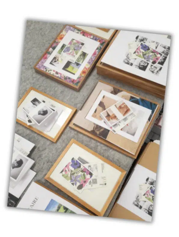 Préparation de commandes de cadres et photos